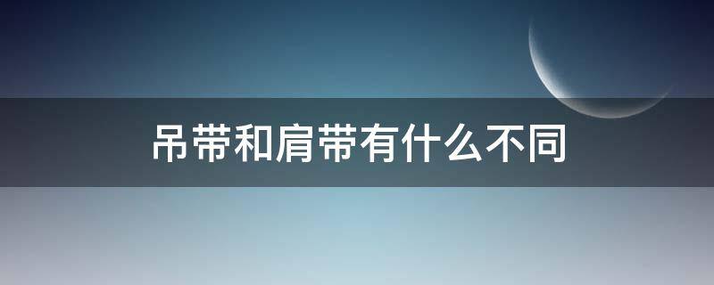 吊带和肩带有什么不同（吊带的肩带一般多长）