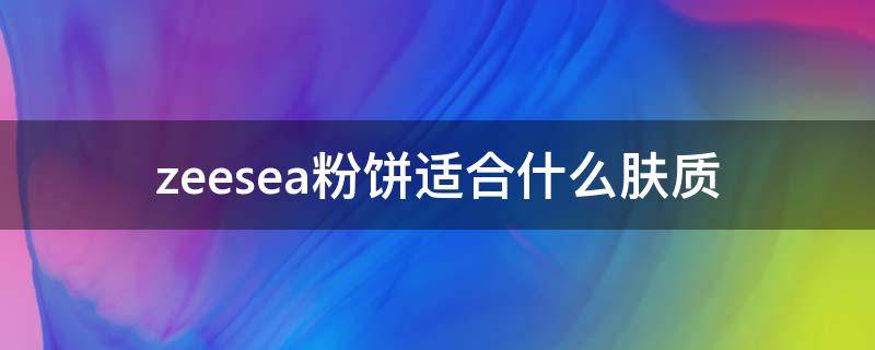 zeesea粉饼适合什么肤质 zeesea的散粉好用吗