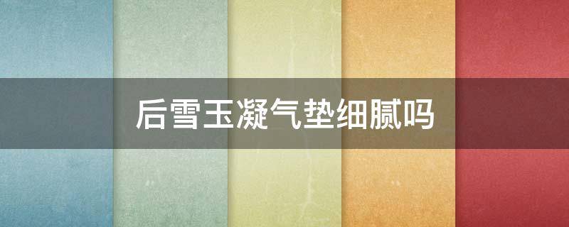 后雪玉凝气垫细腻吗 后雪玉凝套盒真假对比