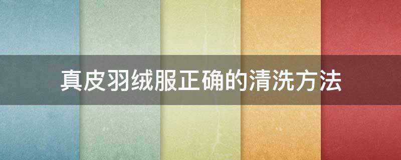 真皮羽绒服正确的清洗方法（真皮羽绒服正确的清洗方法图片）