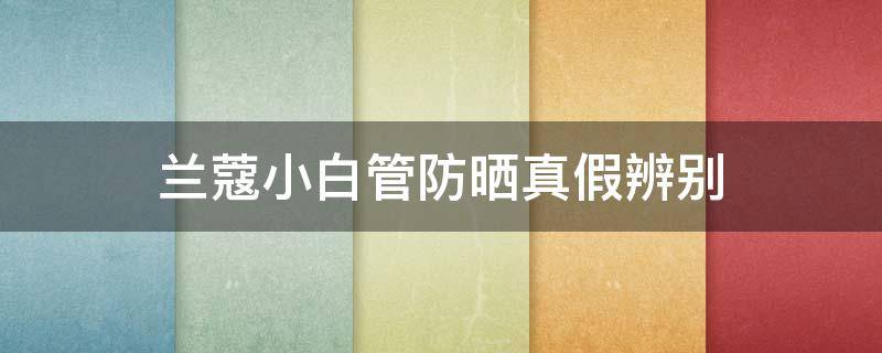 兰蔻小白管防晒真假辨别（兰蔻小白管防晒真假辨别方法）