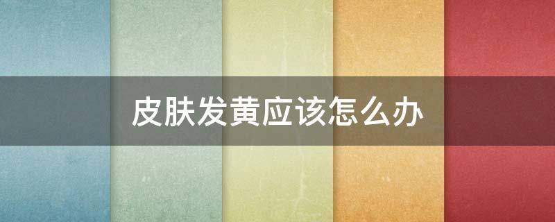 皮肤发黄应该怎么办 皮肤发黄应该怎么办女生