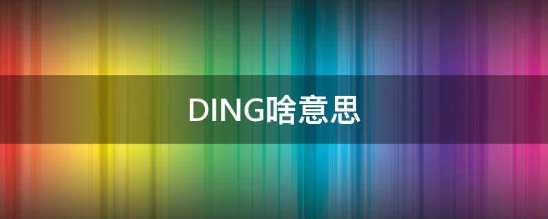 DING啥意思 heppyending啥意思