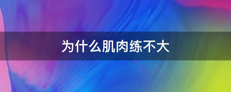 为什么肌肉练不大（为什么肌肉练不大腿就酸痛）