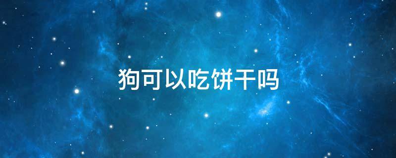 狗可以吃饼干吗（狗狗忌口的食物一览表）