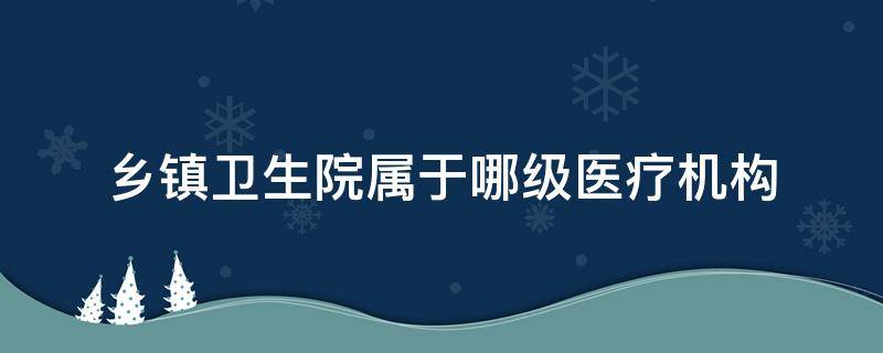 乡镇卫生院属于哪级医疗机构 乡镇卫生院属于哪级医疗机构管辖