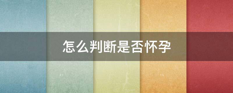 怎么判断是否怀孕（如何看是否怀孕）