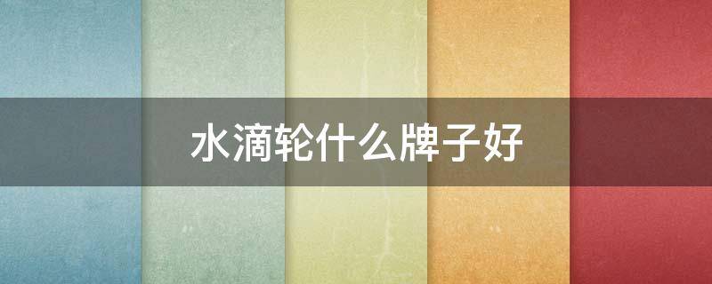水滴轮什么牌子好 水滴轮什么牌子好点
