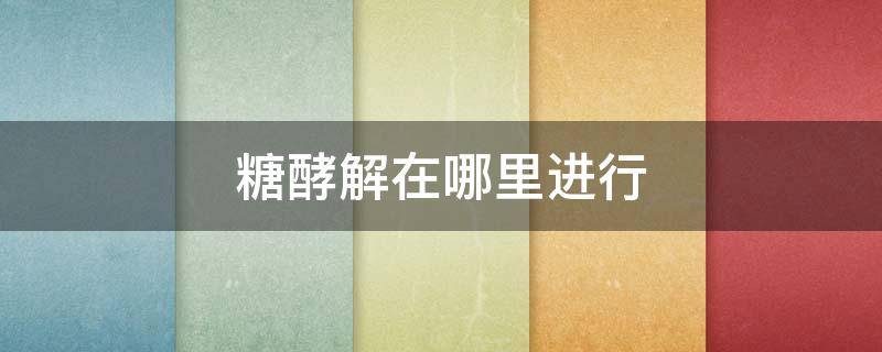 糖酵解在哪里进行（糖酵解在哪个器官完成）