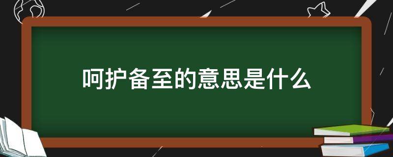 呵护备至的意思是什么 呵护备至的意思是什么意思