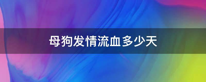 母狗发情流血多少天 母狗发情流血多少天能生小狗