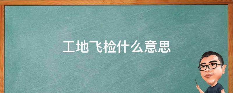 工地飞检什么意思 工地飞检是什么意思