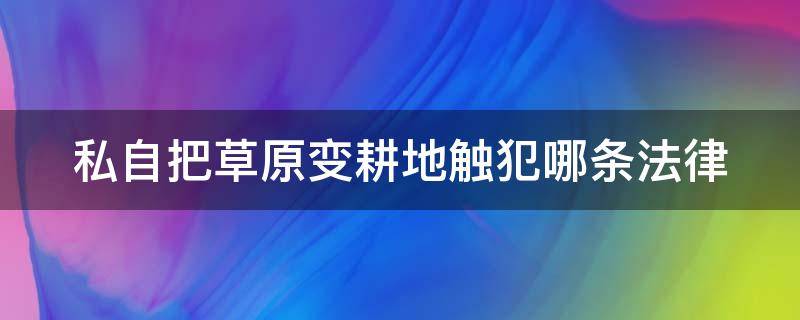 私自把草原变耕地触犯哪条法律 擅自改变草原用途