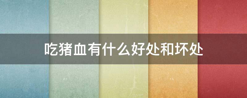 吃猪血有什么好处和坏处 吃猪血有什么好处和坏处有肺病的人吃猪血有好处吗