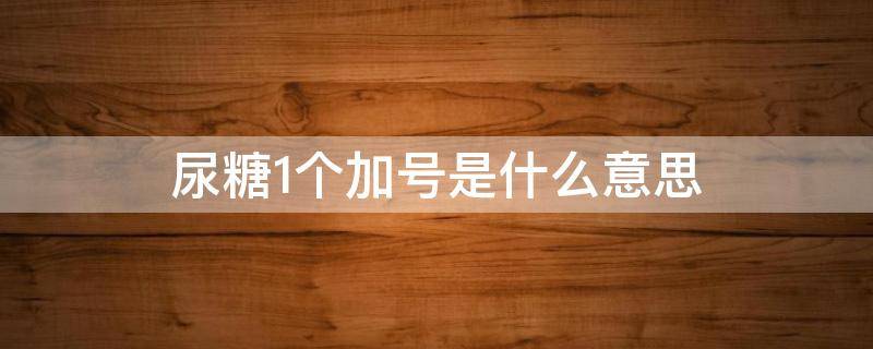 尿糖1个加号是什么意思（尿糖1个加号相当于血糖多少）