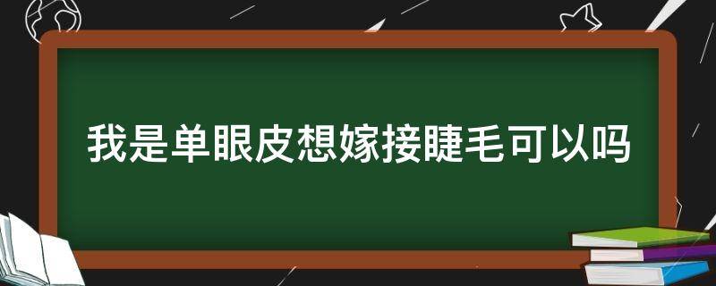 我是单眼皮想嫁接睫毛可以吗（单眼皮可以嫁接假睫毛吗）