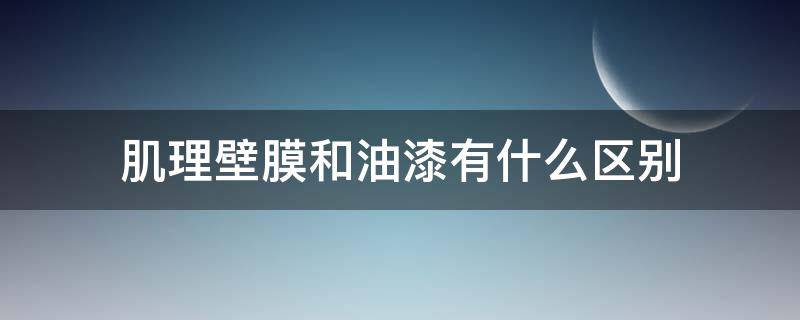 肌理壁膜和油漆有什么区别（肌理壁膜和肌理漆区别）