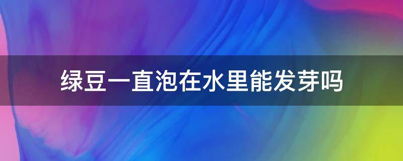 绿豆一直泡在水里能发芽吗（绿豆一直泡在水里能发芽吗图片）