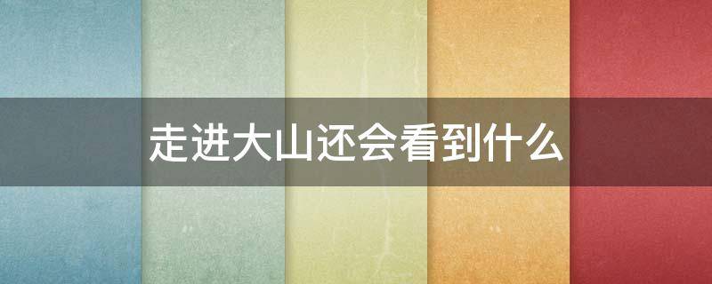 走进大山还会看到什么 走进大山还会看到什么仿写