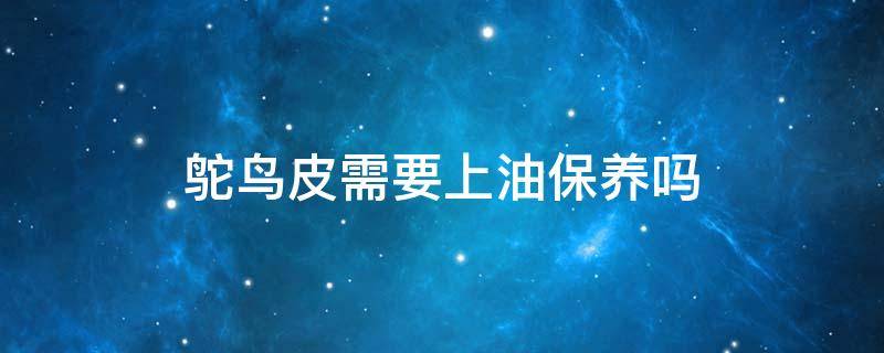 鸵鸟皮需要上油保养吗（鸵鸟皮需要上油保养吗）