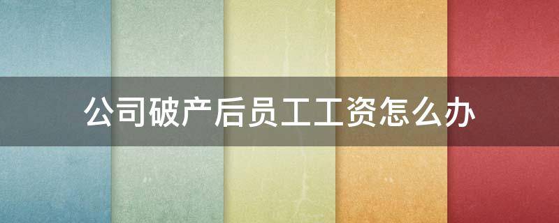 公司破产后员工工资怎么办（公司破产员工工资怎么办补偿）