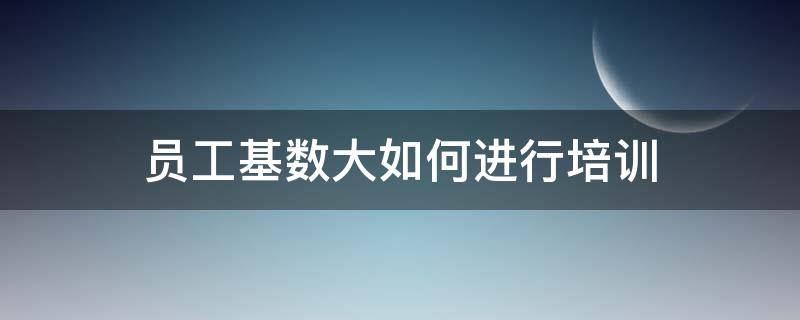 员工基数大如何进行培训（员工基数填的不对怎么办）