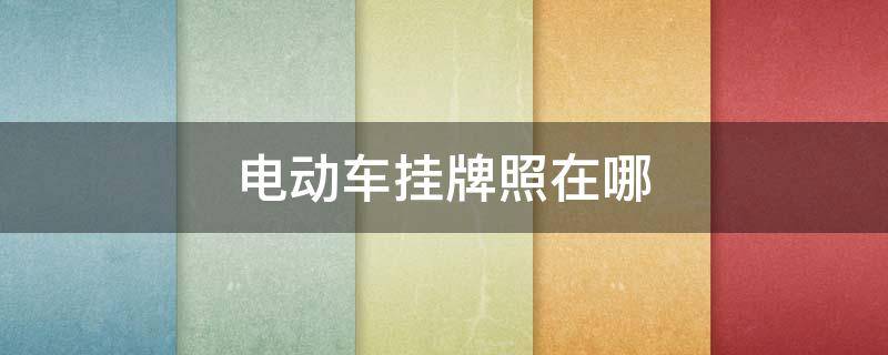 电动车挂牌照在哪 电动车挂牌照在哪挂