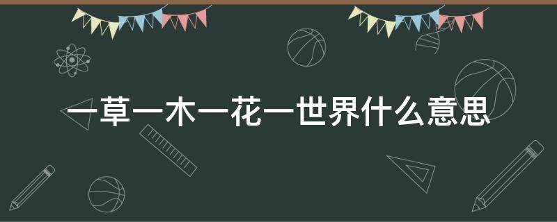 一草一木一花一世界什么意思 一草一木一世界的整句