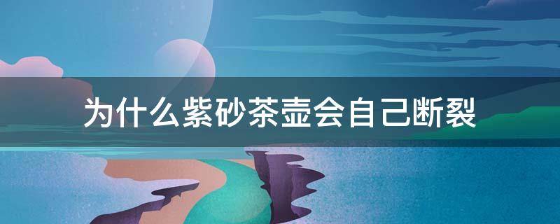 为什么紫砂茶壶会自己断裂（为什么紫砂茶壶会自己断裂的原因）