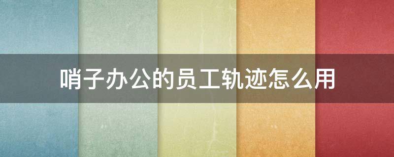 哨子办公的员工轨迹怎么用（哨子办公前景怎么样）