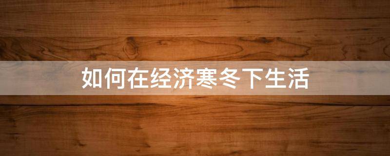 如何在经济寒冬下生活（如何在寒冬经济下生存）