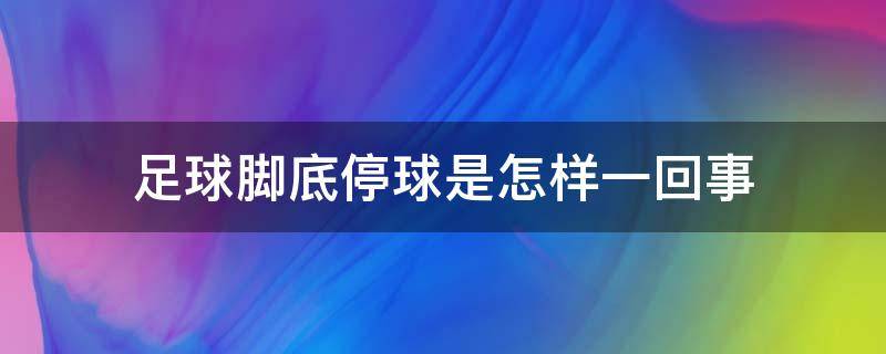 足球脚底停球是怎样一回事 脚底停球动作要领及易犯错误