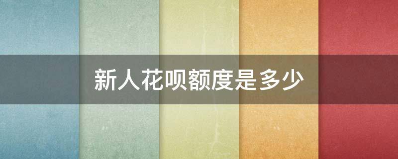 新人花呗额度是多少（新人花呗额度是多少啊）