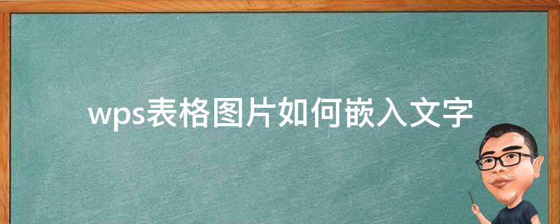 wps表格图片如何嵌入文字（wps表格图片如何嵌入文字里）