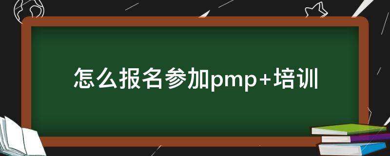 怎么报名参加pmp（怎么报名参加军）