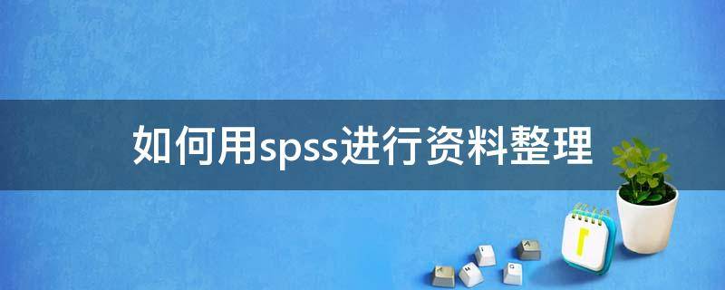 如何用spss进行资料整理（如何用spss进行资料整理工作）