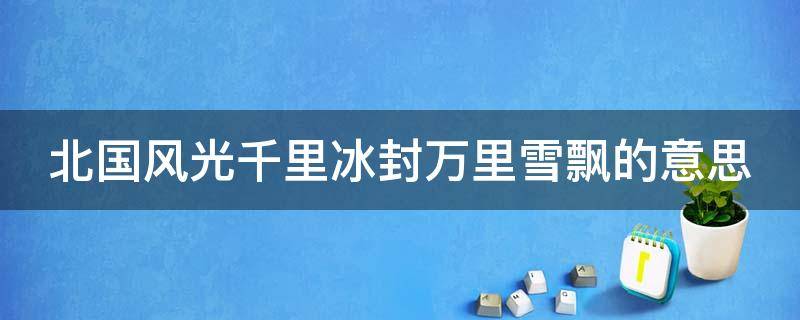 北国风光千里冰封万里雪飘的意思（北国风光千里冰封万里雪飘创造了怎样的意境）