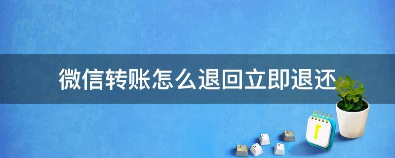 微信转账怎么退回立即退还（微信转账怎么退回立即退还给对方华为手机）