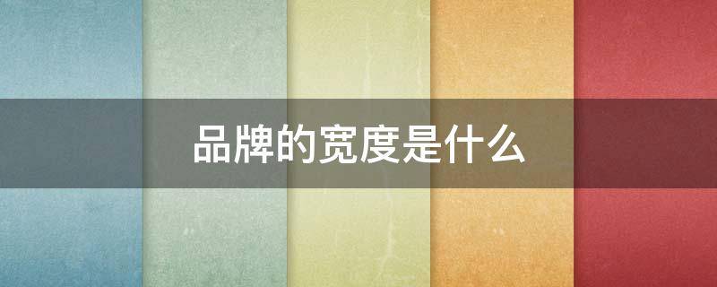 品牌的宽度是什么 品牌尺寸