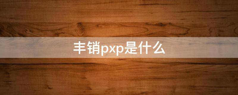 丰销pxp是什么