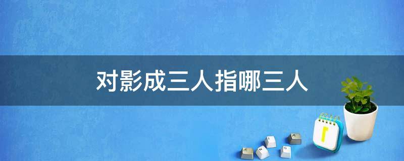 对影成三人指哪三人（对影成三人的前一句是）