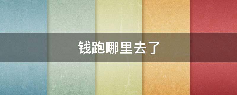 钱跑哪里去了（钱跑哪儿去了）