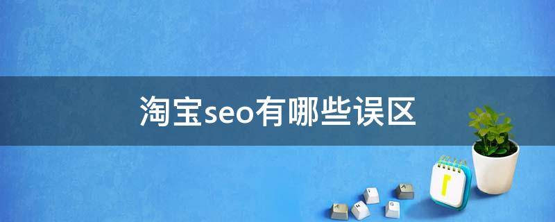 淘宝seo有哪些误区（淘宝seo的作用是什么）