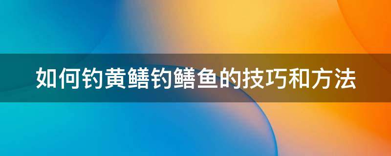 如何钓黄鳝钓鳝鱼的技巧和方法 钓黄鳝教程