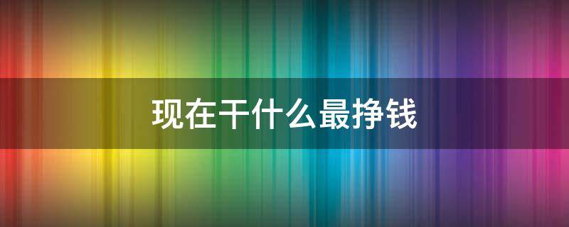 现在干什么最挣钱 现在干什么最挣钱 创业
