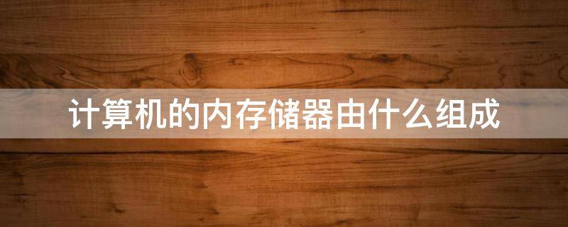 计算机的内存储器由什么组成（计算机的内储存器是由什么构成）