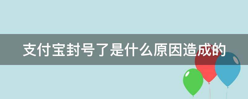 支付宝封号了是什么原因造成的（支付宝封号了是什么原因造成的呢）