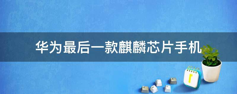 华为最后一款麒麟芯片手机 华为最后一款麒麟芯片手机能升值