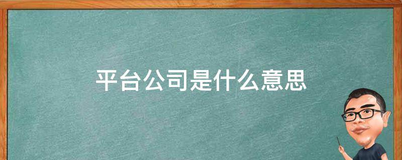 平台公司是什么意思 国有平台公司是什么意思
