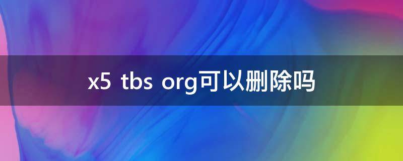 x5 tbs org可以删除吗